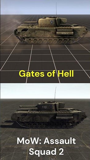 Churchill Tank Comparison | Gates of Hell vs MoW AS2 🇬🇧!#GatesOfHell #CallToArms #gaming #coh3