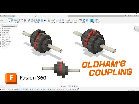 How to Design Oldham's Coupling in Autodesk Fusion 360 | Mechanism Designing Tutorial