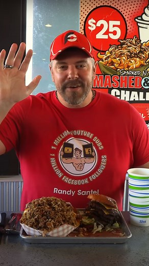 I'm taking on the newer "Smashed & Loaded" Quadruple Burger Challenge at Smoked N Smashed in Sparta, Illinois!! I've got just 30 minutes to finish the burger, a huge pile of loaded BBQ cheese fries, and a deluxe milkshake!! | Randy Santel