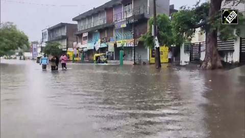 Heavy rain lashes Gujarat’s Palanpur, causes waterlogging in several parts of city
