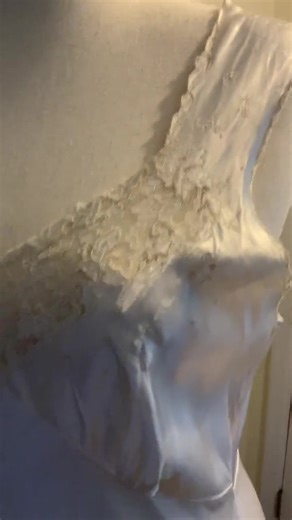 1940s Vintage Satin Bridal Nightgown - Lace Embroidery, M-L - Etsy UK