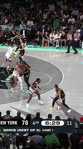 Sabrina Ionescu DROPS a DEEP logo three, igniting the arena 🚀 NYL takes the 13-point lead. LVA calls timeout. ABC 📺 | #WNBAPlayoffs presented by Google | WNBA