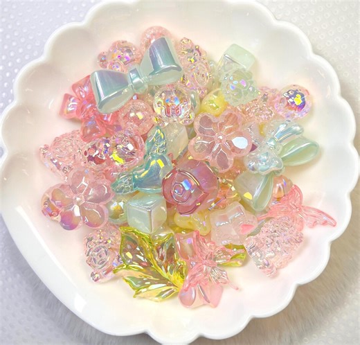 Spring Garden Theme Acrylic Beads Mix – Cute Kawaii Craft Beads for DIY Phone Charms, Bag Charms & Keychains (30g) - Etsy