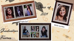 Personalized 5x7 Graduation Picture Frame, Class of 2025 Custom Frame with Mat Insert, Customizable Color and Layout, Grad Gifts for Seniors, College, Nurse – Jumbo