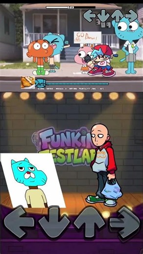 Saitama vs Gumball - FNF Gumball Darwin Character Test | Friday Night Funkin' Game #fnf #gumball