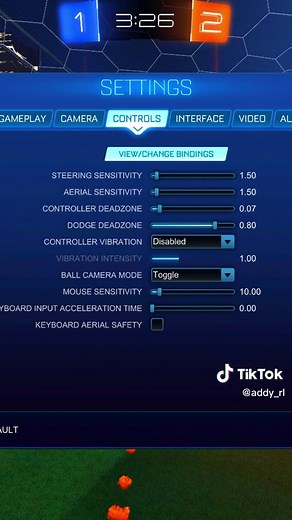 Zen's Camera and Controller Settings in Rocket League