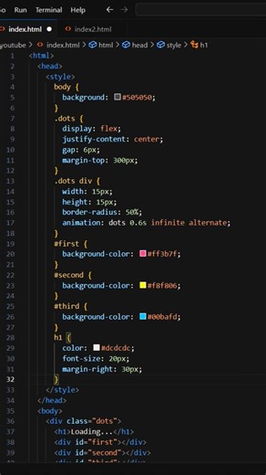 Loading Icon with Html and Css🔥 #shorts