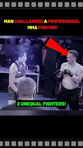 This Man Challanged A Professional Female Boxer! #shorts