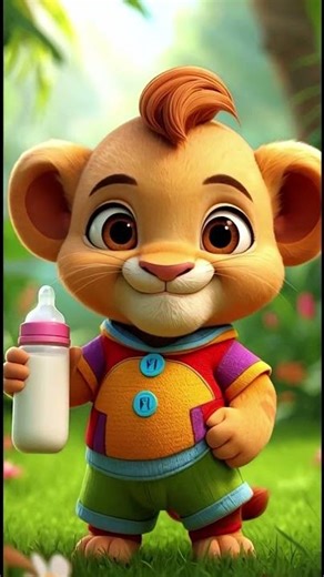 Baby Lion Dancing 🦁 | Fun Song for Kids | #shorts