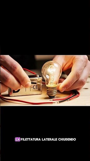 Come Accendere una Lampadina con una Batteria: #Sempliceesperimentoelettrico#elettricità#lampadina#