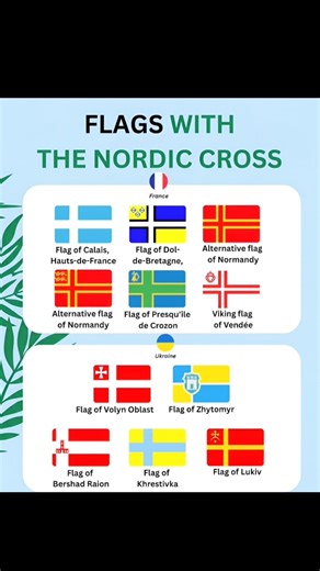 Flags With the Nordic Cross in France & Ukraine 🇫🇷🇺🇦