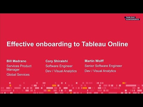 Effective onboarding to Tableau Online