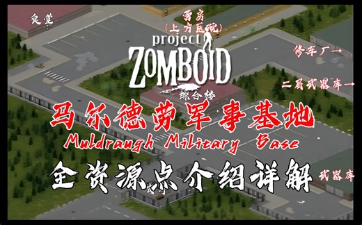 僵尸毁灭工程-马尔德劳军事基地最全资源点介绍详解！模组地图介绍#2