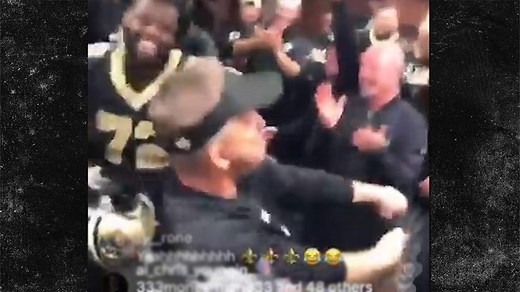 Sean Payton Lights Up Locker Room Dance Sesh After Saints Win