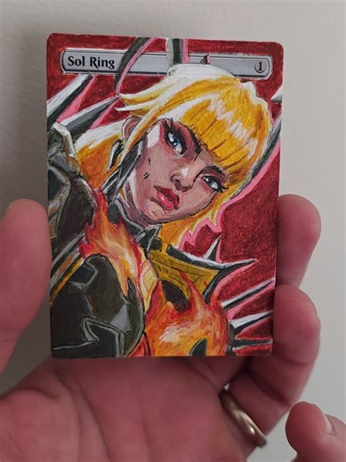 Magik Art: Hand-Painted Sol Ring Alteration