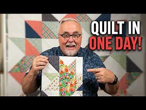 Carpenters Star Quilt in One Day Layer Cake To Finished Quilt