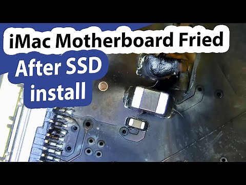 2012 iMac Black screen after SSD replacement. - Blown LVDS Connector and Backlight circuit repair