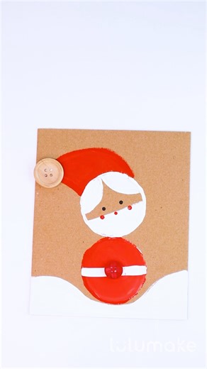 Easy Santa Craft | Paper Roll Stamp 🎅 | LuluMake