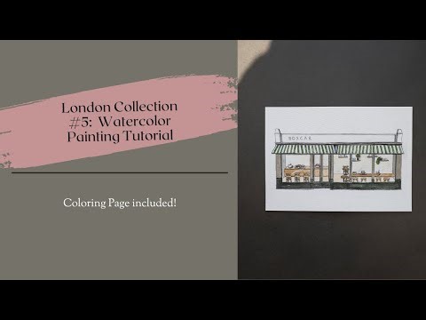Relaxing Watercolor Coffee Shop Storefront | Start to Finish Painting
