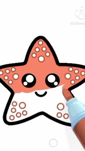 How to draw a Star Fish ___Easy step by step #draw&colour#foru