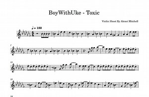 BoyWithUke - TOXIC violin sheet