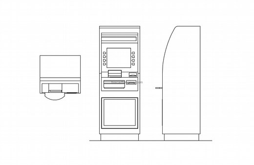 ATM Machine - Free CAD Drawings