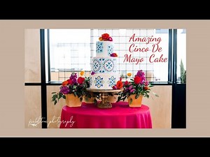 Cake Decorating Tutorial | Cinco De Mayo Wedding Cake | Spanish Tile Cake