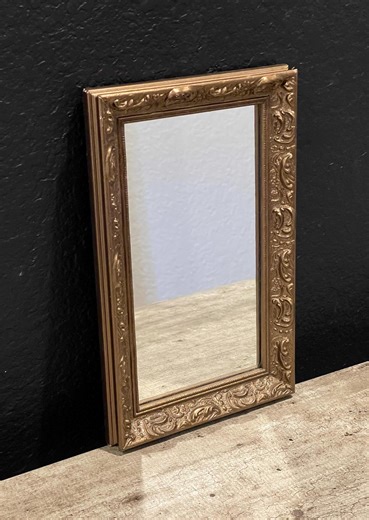 Vintage Florentine Gilded Wood Wall Mirror Set: Carved Vine Floral Design, Bronze-green Highlights (7”H-5.5”W-0.5”D) - Etsy