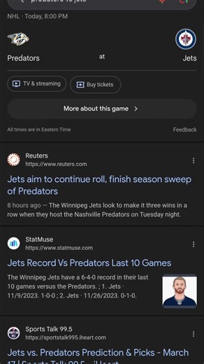 PREDATORS VS JETS!!! #predators #jets #hockey #nhl #fyp