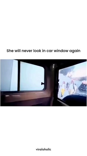 VIRAL VIDEOS on Instagram: "This video captures a high-energy prank on a school bus, captioned "She will never look in car window again" to perfectly set up the impending jump scare. The 7-second clip begins with a group of students standing outside a bus window, fixing their hair and using the glass as a mirror, unaware that someone is watching from the inside. Suddenly, a student inside the bus slams their hand against the glass with a loud bang, sending the girl outside into a hilarious state