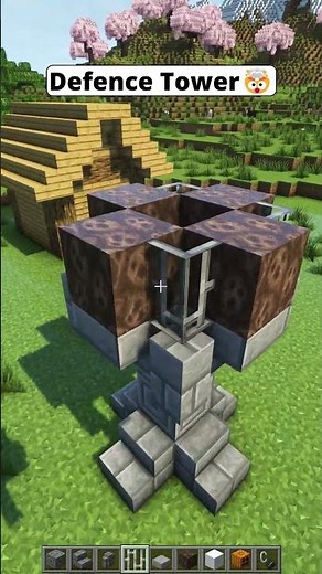 Minecraft Easy Defence Tower🤯 #shorts