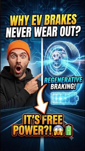 Why EV Brakes Last So Long? The Hidden Science of Regenerative Braking! ⚡🚗