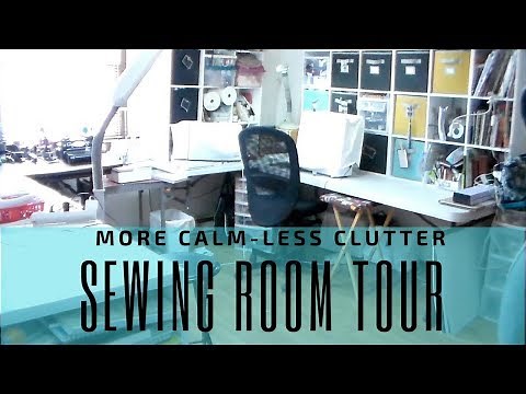 Sewing Room Tour/ DECLUTTERING My Space/ More Calm, Less Clutter