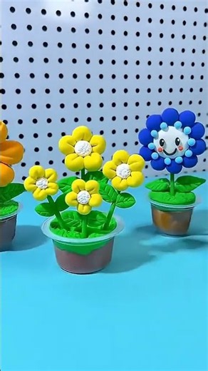 Easy Origami | Make a mini flower pot with super light clay#diy #craft