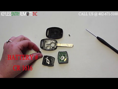How To Replace A 2010 - 2012 Honda Crosstour Key Fob Remote Battery FCC ID: MLBHLIK-1T