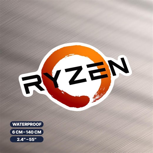 AMD Sticker - Ryzen - UV & Rain Resistant Vinyl - Various Sizes Available - Etsy