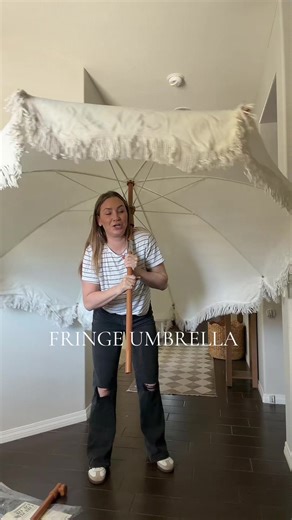 Stylish Fringe Umbrella for Your Patio