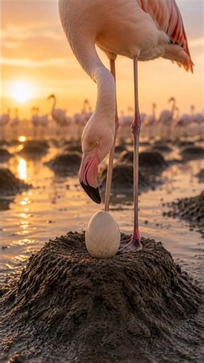 American Flamingo egg hatching timelapse — 30 days in 3O seconds. 🦩