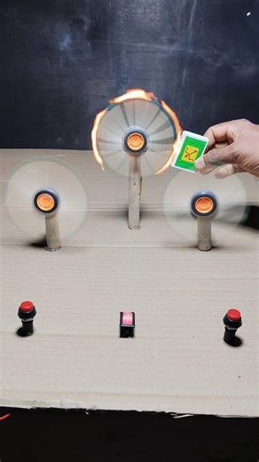 Matches experiment with dcmotor #dcmotor #diy #experiment #schoolproject