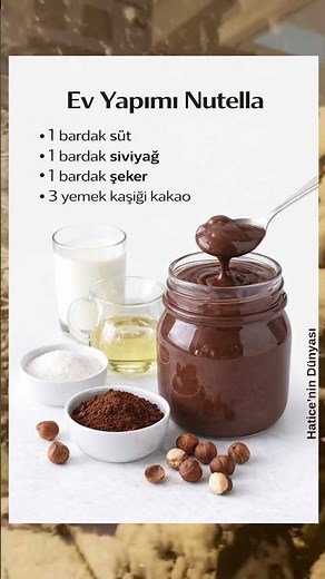 🍫 Ev Yapımı Kahvaltılık Çikolata (Nutella Tarzı) #pratiktatlitarifleri #reklam #kahvaltılıktarifler