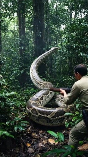 big python vs commando fighting #dreamscreenai #snake #lifeisbutadream #ai #pyton #fighting #agai