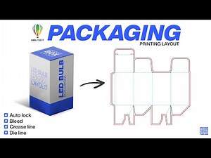 Bulb Box Packaging Printing Layout with Auto Lock Coreldraw in HINDI / हिंदी में