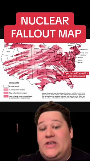 Nuclear fallout map of the united states of america #history #historytok #historytime #nuclear #nuke #map #maps #geography