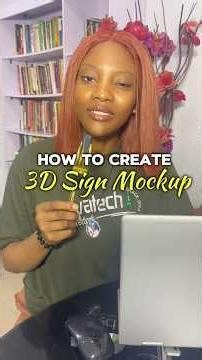 Start your week with how to create simple 3D sign mockup 🤗 #youtube #ytshorts #shortvideo