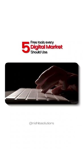 🚀 5 FREE Tools Every Digital Marketer Should Use Stop spending thousands when you can start smart.