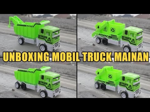 UNBOXING MOBIL TRUCK SAMPAH TRUK MOLEN TRUCK EXCAVATOR