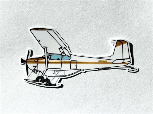 Cessna 180/185 Skywagon Sticker | Bush Plane on Skis Vinyl Decal | Pilot Gift | Airplane Sticker - Etsy