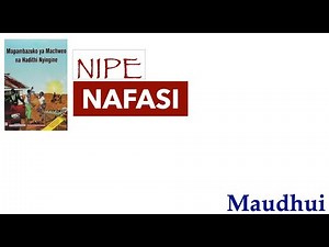 maudhui nipe nafasi | nipe nafasi | tnipe nafasi pdf | mapambazuko ya machweo pdf |