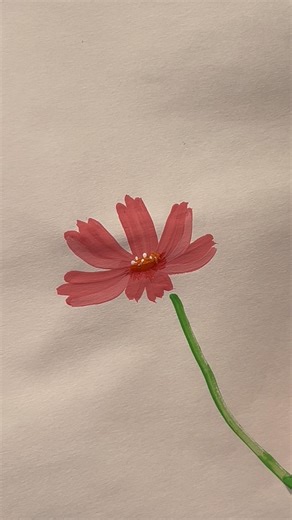 How to paint cosmos: mini tutorial