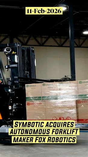 Insubcontinent on Instagram: "Symbotic acquires autonomous forklift maker Fox Robotics Symbotic has acquired autonomous forklift developer Fox Robotics in a move that broadens its logistics robotics offerings. Financial details about the acquisition were not disclosed. Symbotic announced the deal during its Q1 2026 earnings call.Symbotic founder and CEO Rick Cohen said the Fox Robotics acquisition gives Symbotic access to a broader market in autonomous material handling and the possibility to in